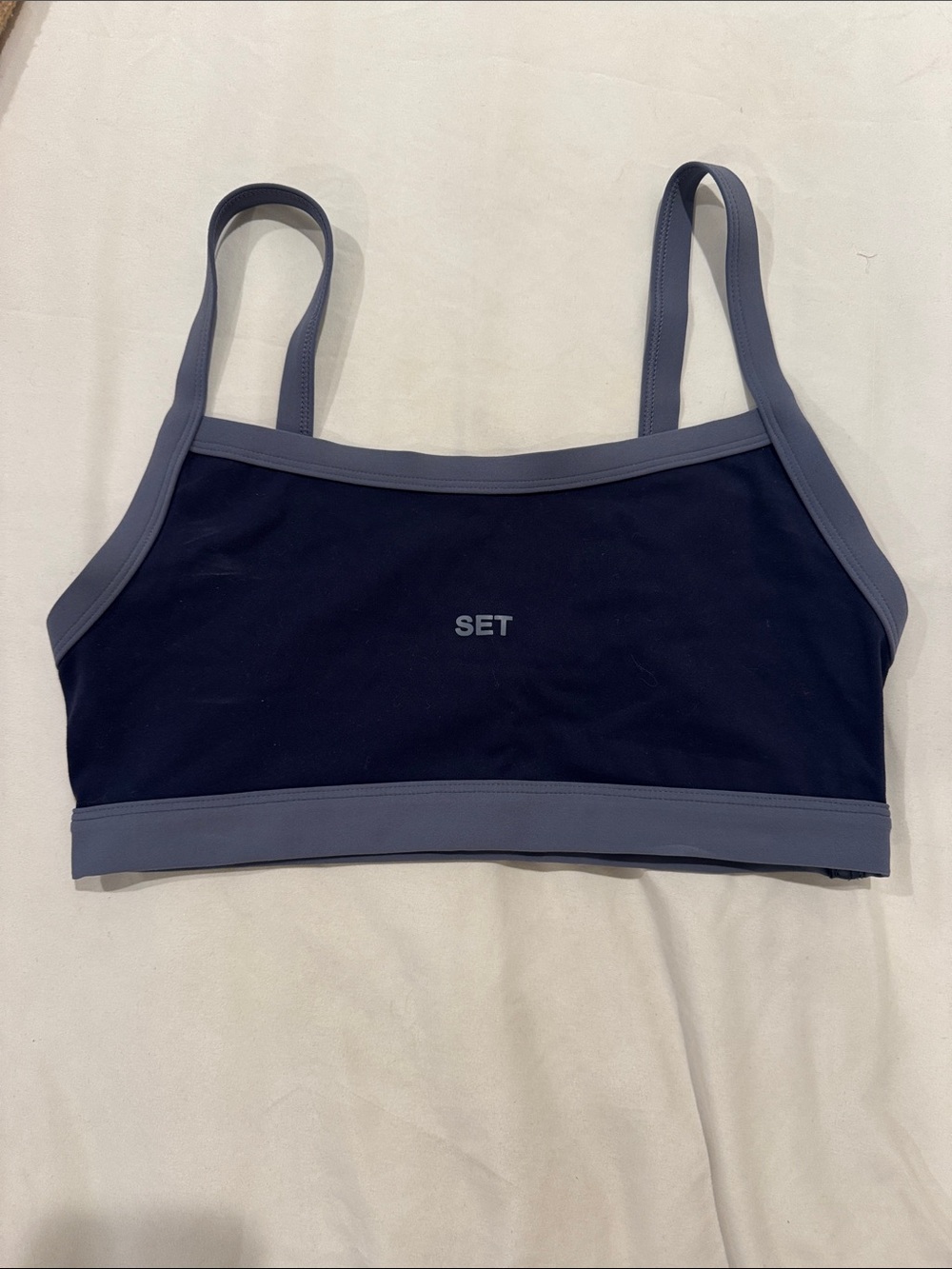 SET Active Sportbody Women's Navy and Slate Sports Bra